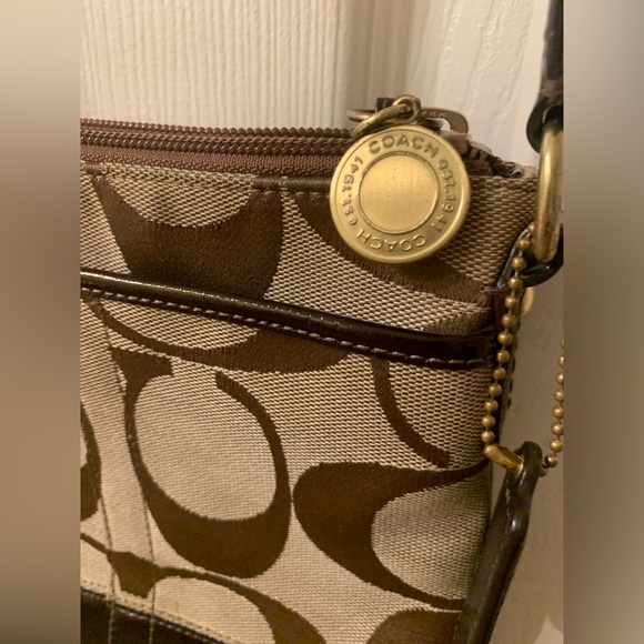 Coach Cross Body Bag Logo Print-canvas/tan - Picture 4 of 14